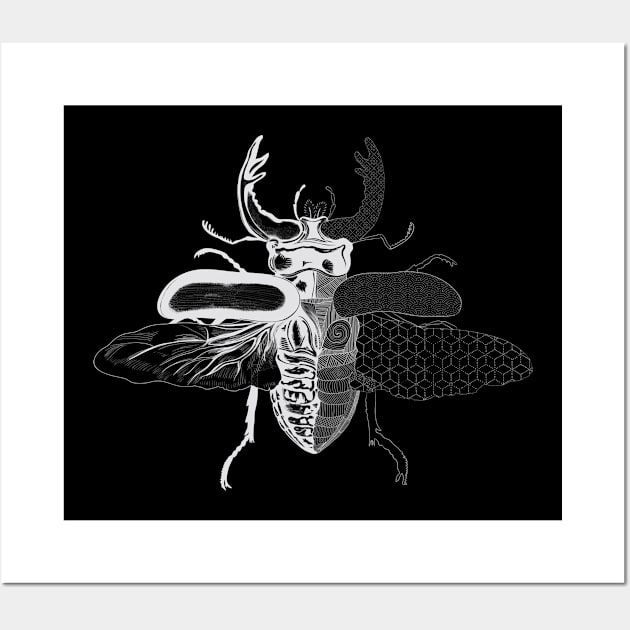 Geometric Beetle Clear Wall Art by DarkChoocoolat